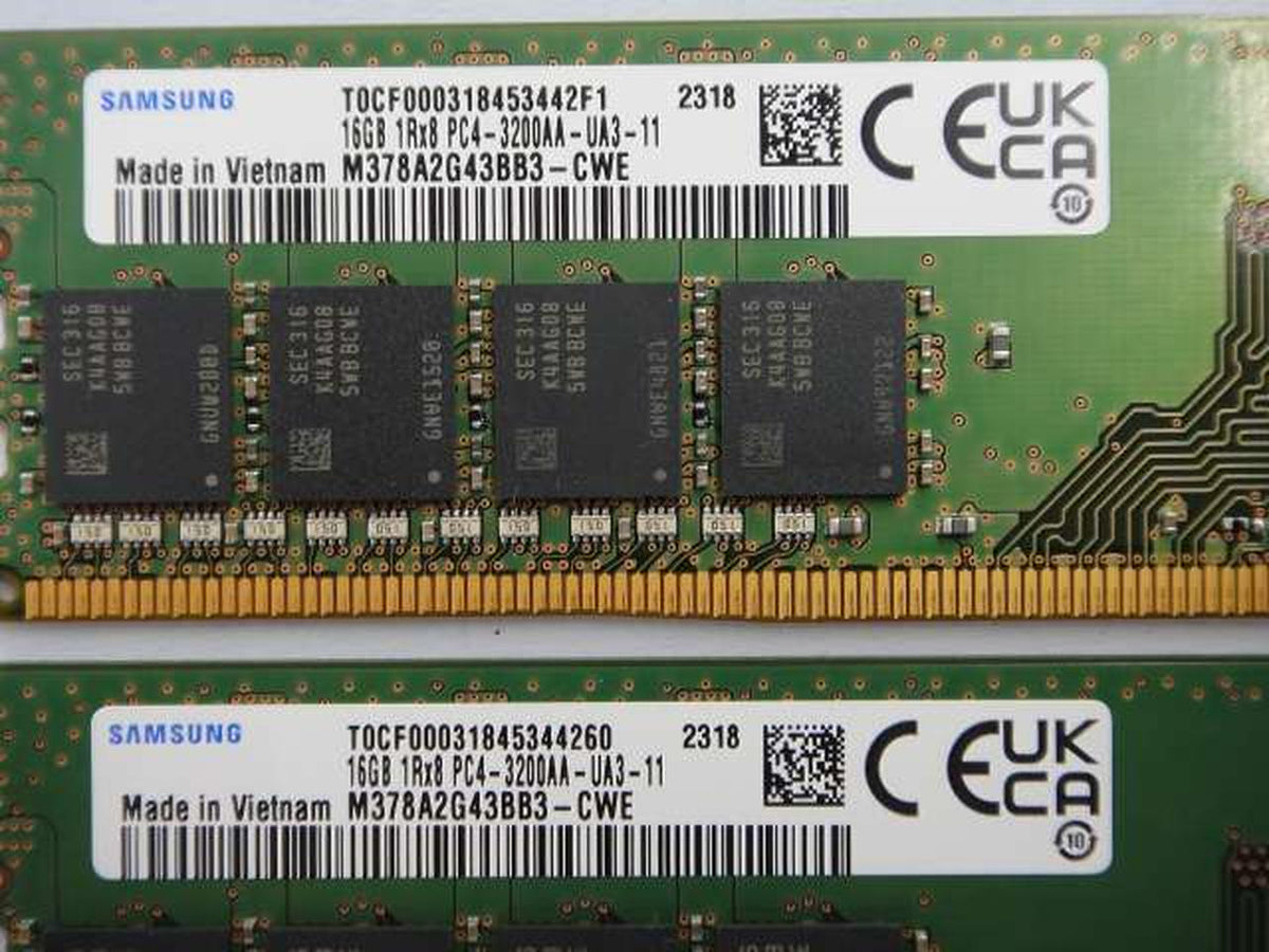 SAMSUNG DDR4 Memory PC4-3200 16GB×2 Set of 2 M378A2G43BB3-CWE
