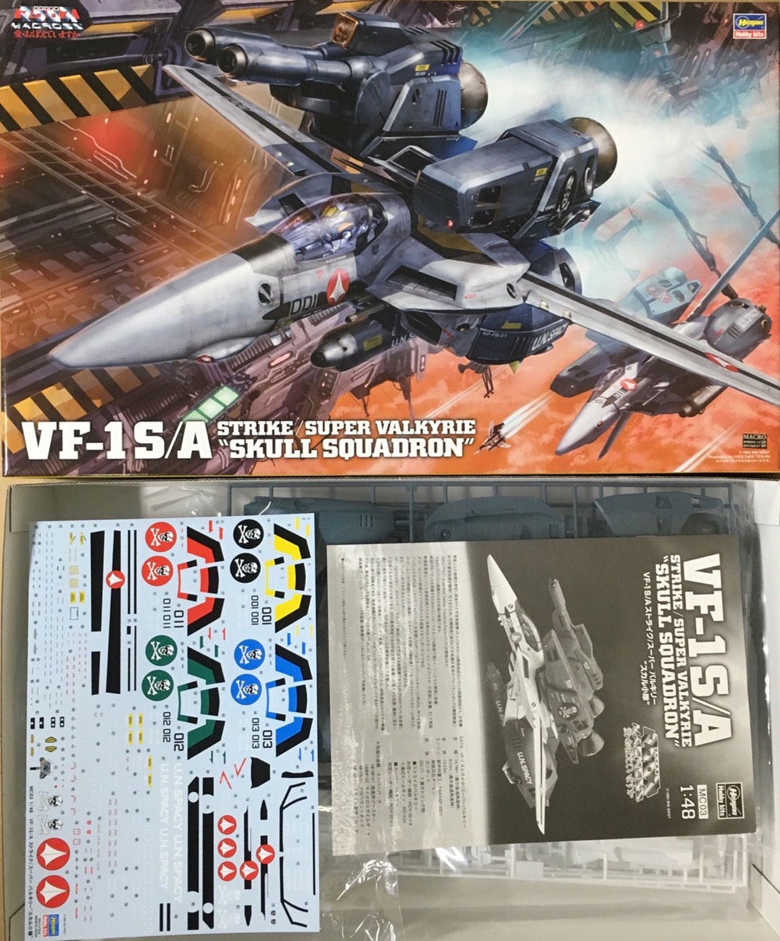 Hasegawa MC03 VF-1S A Strike Super Valkyrie Skull Platoons 1/48 - BanzaiHobby