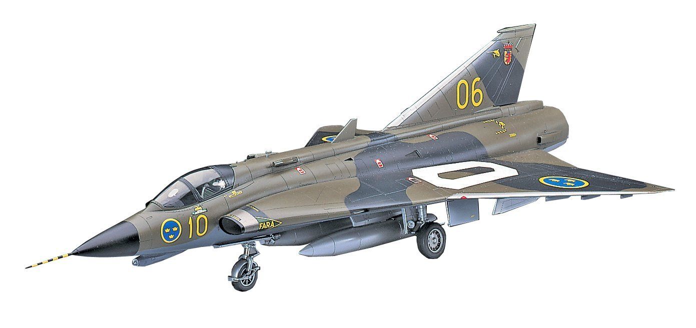 Hasegawa PT41 J35-F/J Draken Swedish Interceptor 1/48 - BanzaiHobby