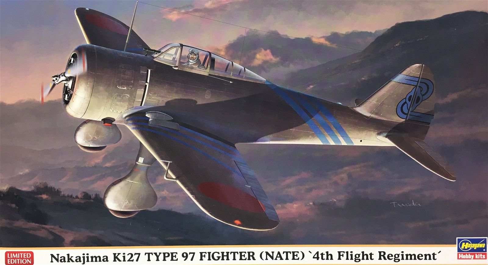 Aoshima 1/48 Nakajima Ki-27 Type 97 Fighter Flight No.4 Squadron - BanzaiHobby