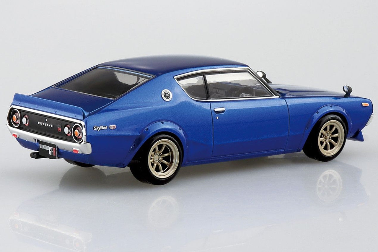 Aoshima 18-SP4 The Snap Kit 1/32 Nissan C110 Skyline GT-R Custom (Metallic Blue) - BanzaiHobby
