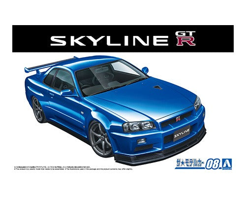 Aoshima 1/24 The Model Car No. 08 Nissan BNR34 Skyline GT-R V-spec II 02
