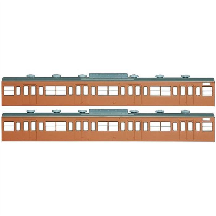 Green Max 18004 JR 103 Series (Low-Rate, Non-Unit Window, Air Conditioning, Orange) Add-on Saha 2-Car Body Kit