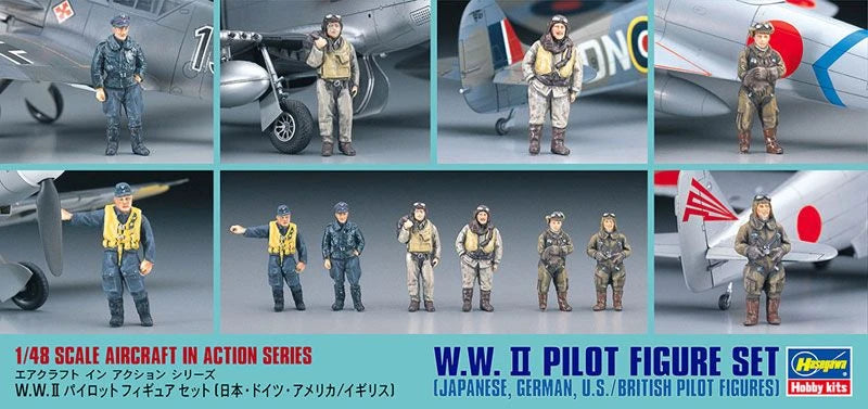 Hasegawa X48-07 1/48 WWII Pilot Figure Set