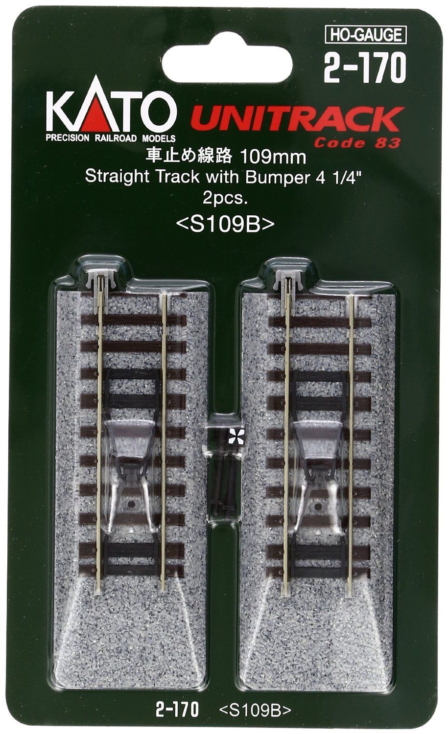 KATO 2-170 109mm 4-1/4" Straight Bumper (2) - BanzaiHobby