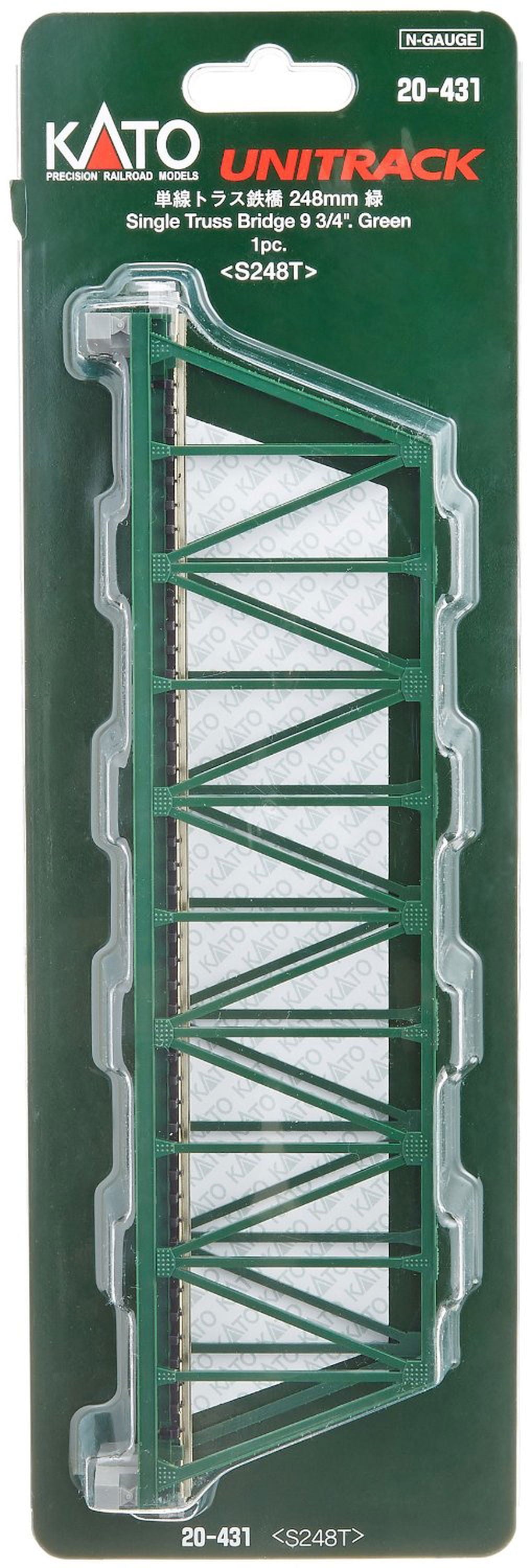 KATO 20-431 248mm 9-3/4" Truss Bridge, Green - BanzaiHobby