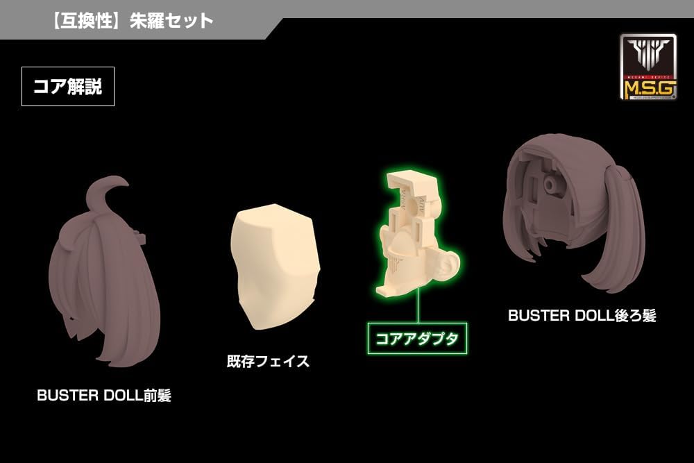 Kotobukiya KP730 Megami Device M.S.G 03 Face Set for Shura Skin Color D - BanzaiHobby