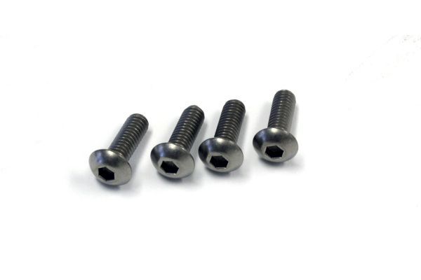 Kyosho 1-S14012HT Button Screw(Hex/Titanium/M4x12/4pcs) - BanzaiHobby