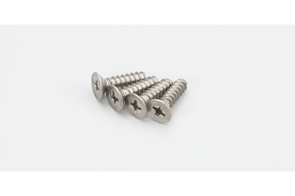 Kyosho 1-S34015TPT TP Flat Head Screw(Titanium/M4x15/4pcs) - BanzaiHobby