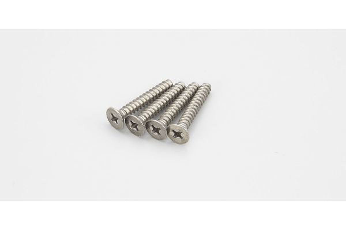 Kyosho 1-S34025TPT TP Flat Head Screw(Titanium/M4x25/4pcs) - BanzaiHobby