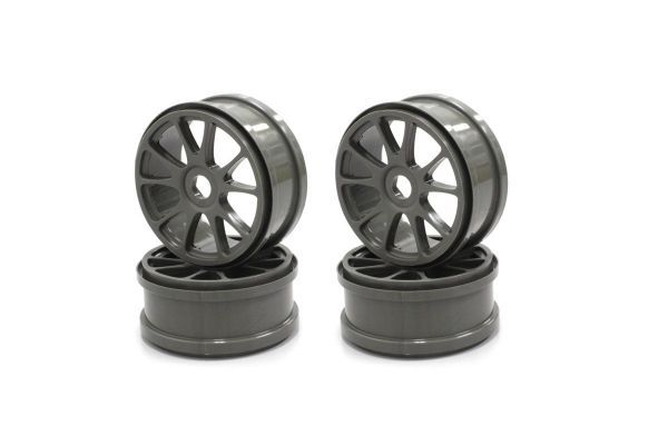 Kyosho IFH002GMB Ten-Spoke Wheel(Gun Metallic/4pcs) - BanzaiHobby