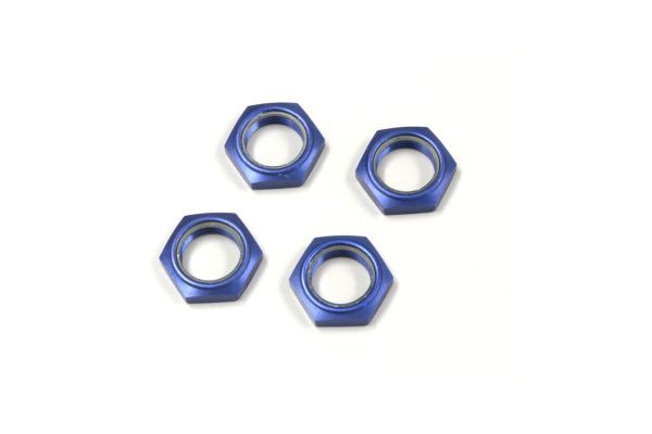 Kyosho IFW336BL Wheel nut with nylon(Blue/4pcs) - BanzaiHobby