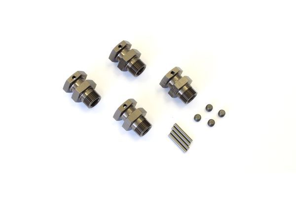 Kyosho IFW328GM Wheel Hub (L/Gunmetal/ST-RR Evo/4set) - BanzaiHobby