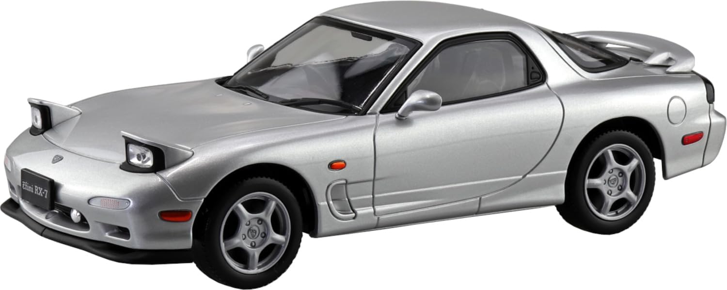 Aoshima 065532 1/32 Bunka Kyozai Raku Plastic Snap Kit No.04-SS Amfini FD3S RX-7 Silverstone Metallic - BanzaiHobby