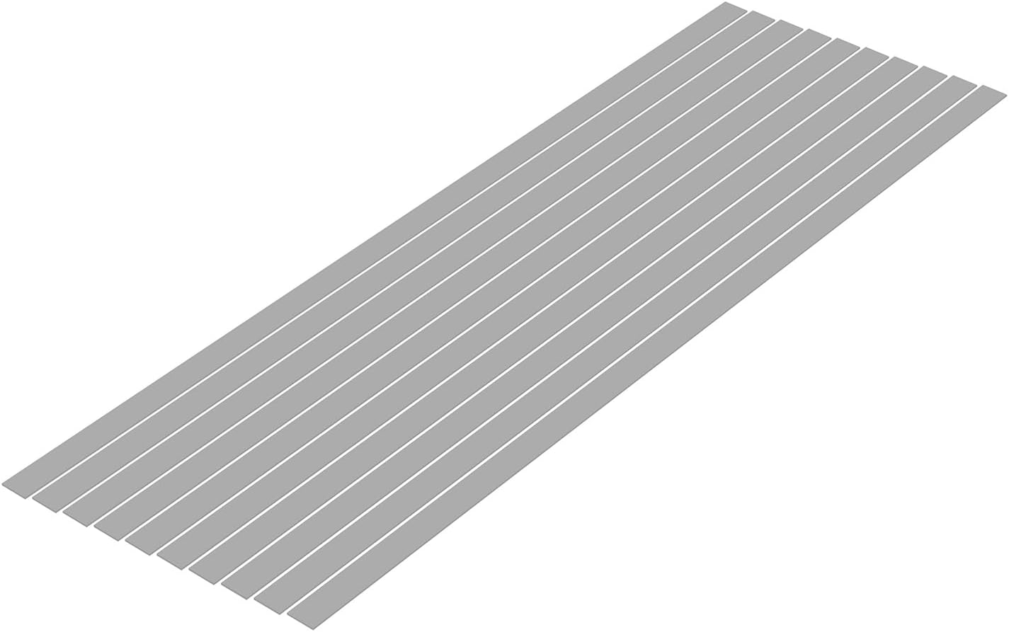 Wave Material Series OM-477 Plastic Material, Gray, Shredded Board, 0.02 x 0.28 inches (0.5 x 7.0 mm), 10 Pieces, Hobby Material - BanzaiHobby