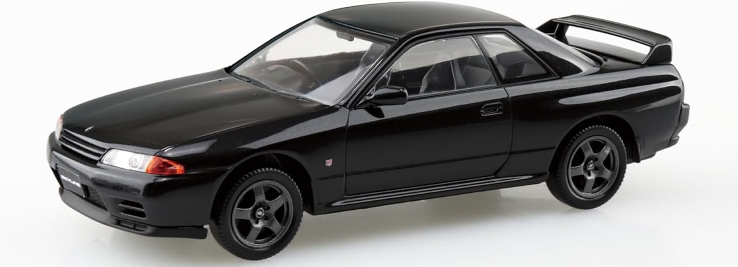 Aoshima 1/32 RakuPla Snap Kit No.14-BP Nissan R32 Skyline GT-R Black Pearl Metallic - BanzaiHobby