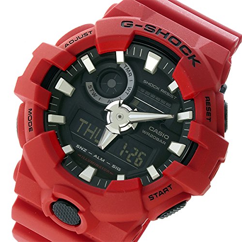 CASIO カシオ G-SHOCK ジーショック Gショック 腕時計 時計 メンズ アナログ デジタル アナデジ スポーツ レッド 赤 ブラック 黒 GA-700-4A [並行輸入品]