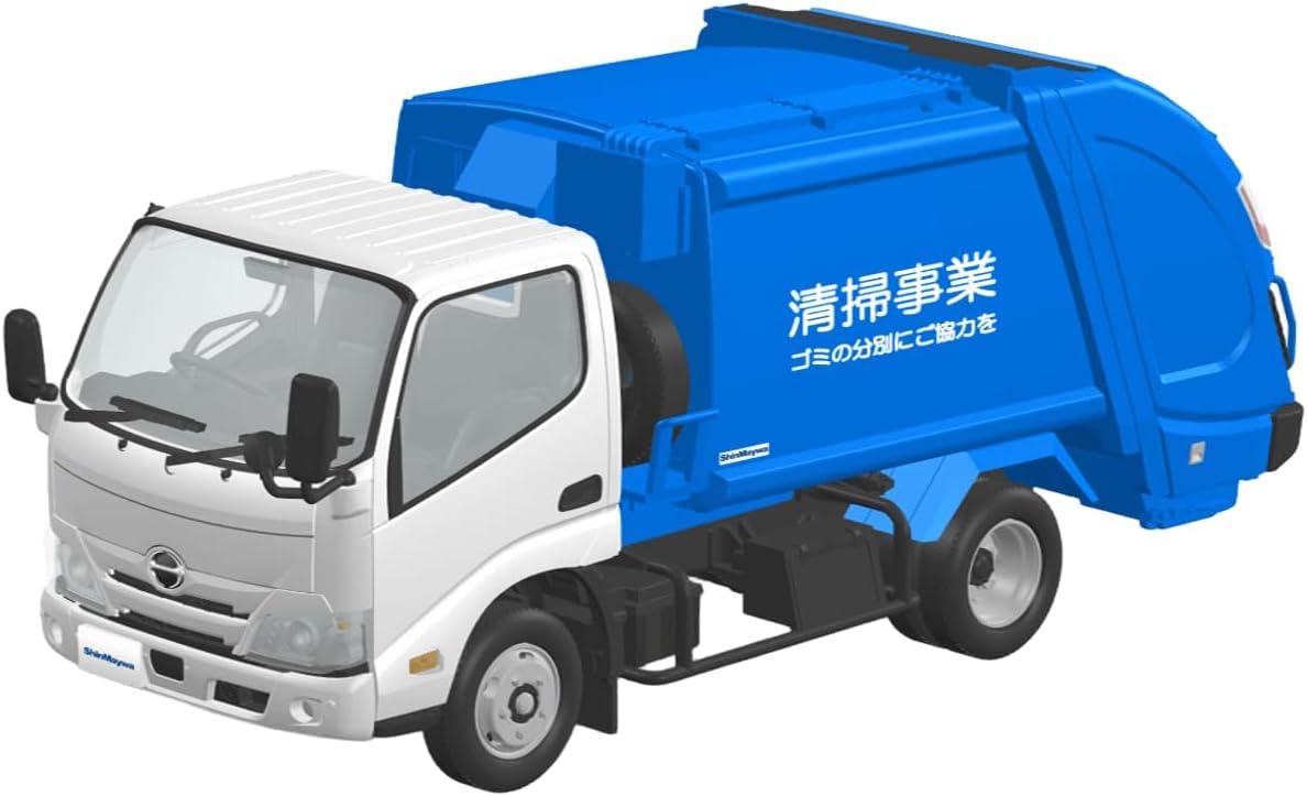 Aoshima 1/32 RakuPla Snap Kit No.25-PK for Hino Dutro Garbage Truck - BanzaiHobby