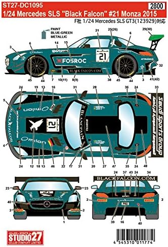 Studio27 DC1095 1/24 Mercedes SLS Black Falcon #21 - BanzaiHobby