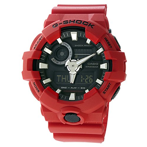 CASIO カシオ G-SHOCK ジーショック Gショック 腕時計 時計 メンズ アナログ デジタル アナデジ スポーツ レッド 赤 ブラック 黒 GA-700-4A [並行輸入品]