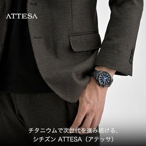 [Citizen] 腕時計 アテッサ 「CITIZEN」ブランド時計 100周年 限定モデル エコ・ドライブ 電波時計 防水 AT8286-65E メンズ ブラック - BanzaiHobby