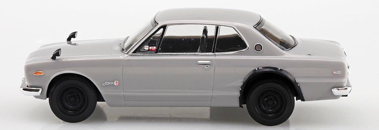 Aoshima 1/32 RakuPla Snap Kit No.16-SV Nissan C10 Skyline 2000GT-R (Silver) - BanzaiHobby