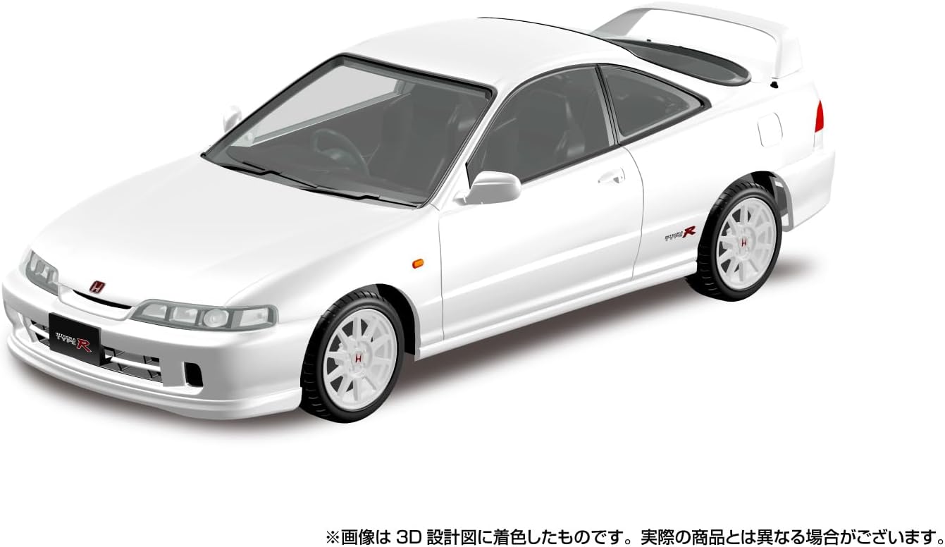 Aoshima 1/32 RakuPla Snap Kit No.22-CW Honda DC2 Integra Type R Championship White