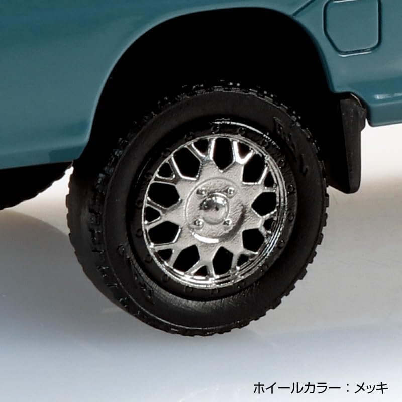 Aoshima 1/32 RakuPla Snap Kit No.05CU-BG Subaru Sambar Truck Custom Wheels Blue Gray - BanzaiHobby