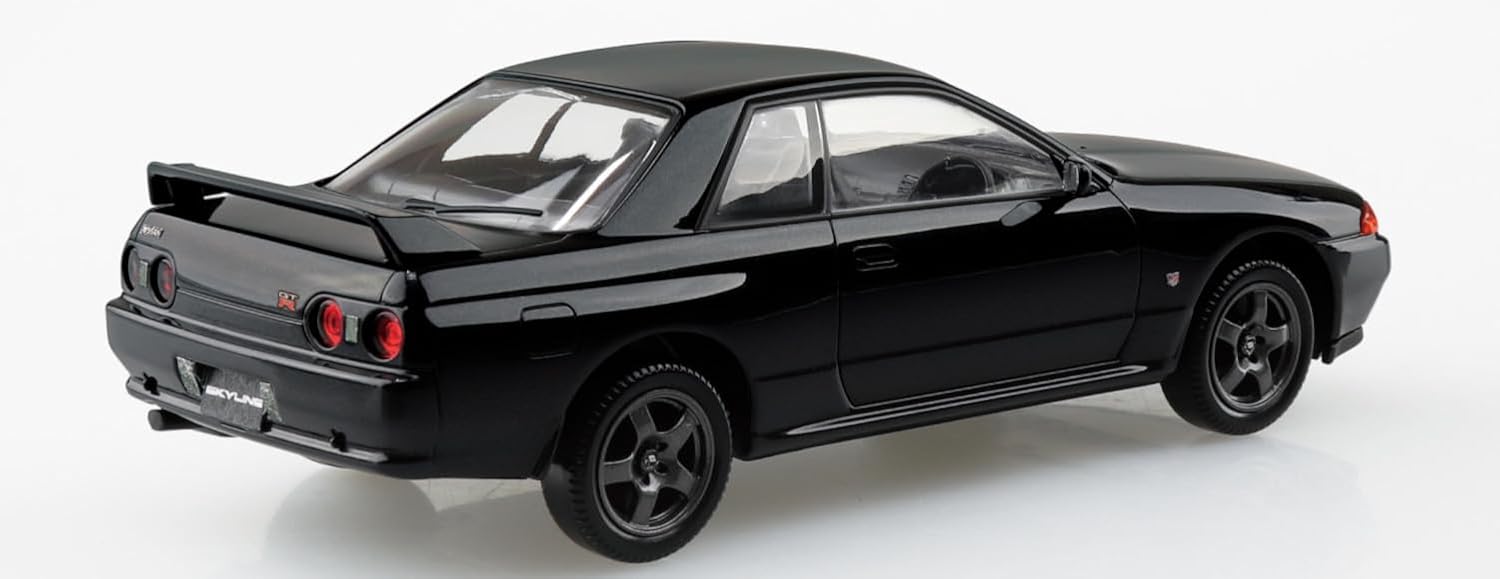 Aoshima 1/32 RakuPla Snap Kit No.14-BP Nissan R32 Skyline GT-R Black Pearl Metallic - BanzaiHobby