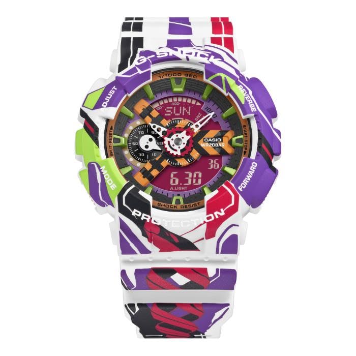 G-SHOCK Gショック 新世紀エヴァンゲリオン EVANGELION コラボ 限定 カシオ 腕時計 初号機 紫 マルチ GA-110EVA30-7A メンズ 海外モデル [並行輸入品] - BanzaiHobby