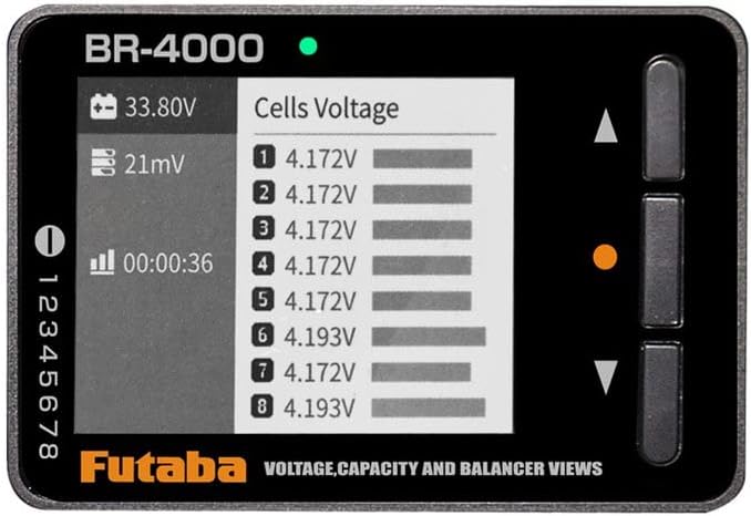 Futaba 00107318-1 BR-4000 Battery Checker with Cell Balance Correction