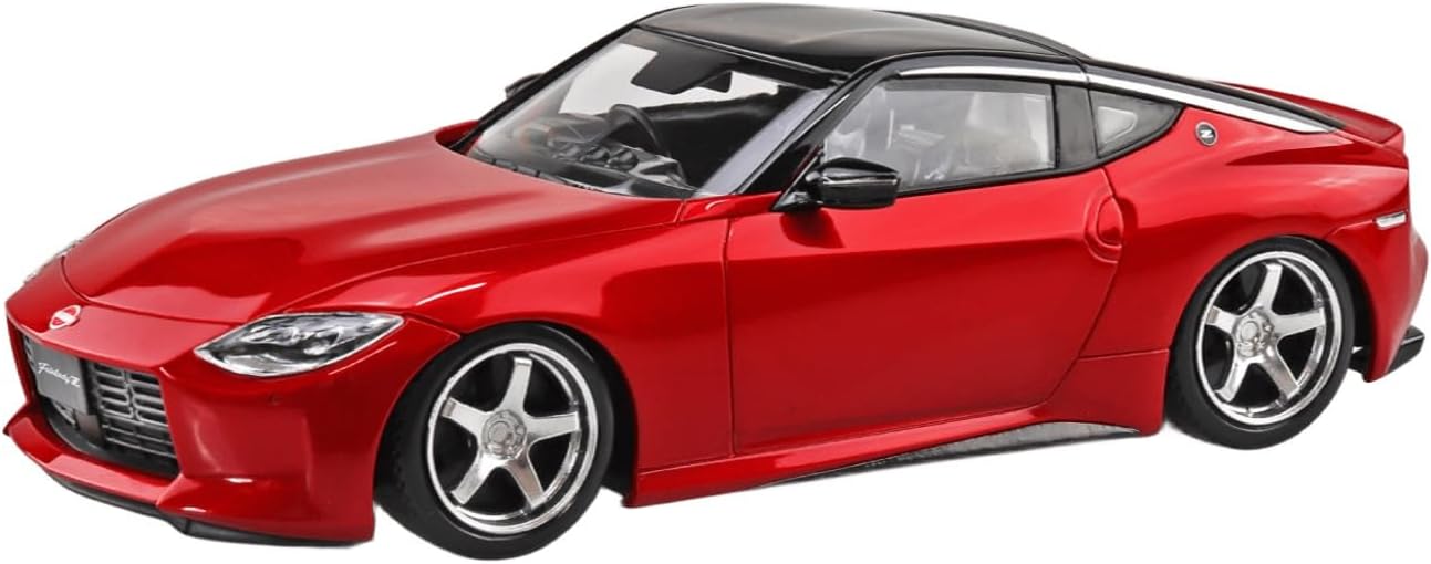 Aoshima 1/32 RakuPla Snap Kit No.17CU-CR RZ34 Fairlady Z Custom Wheel (Carmine Red) - BanzaiHobby