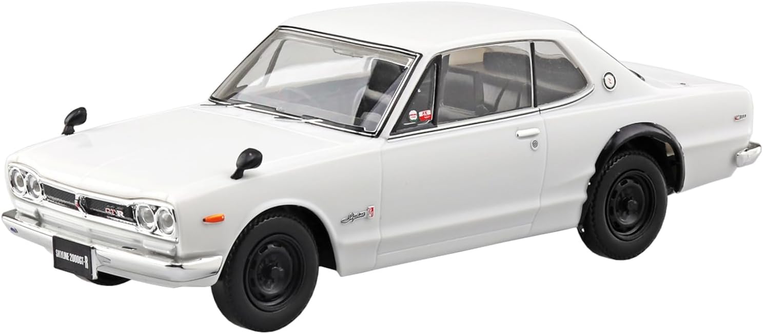 Aoshima 1/32 RakuPla Snap Kit No.16-WH Nissan C10 Skyline 2000GT-R (White) - BanzaiHobby