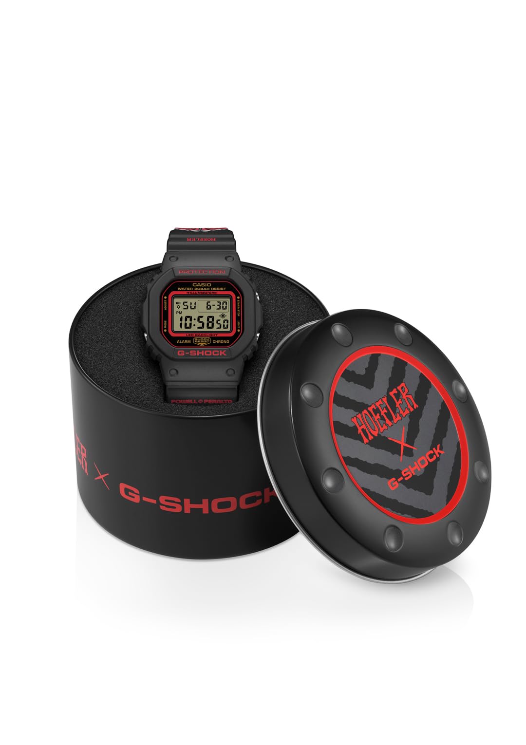 [カシオ] 腕時計 ジーショック 【国内正規品】 G-SHOCK × Kelvin Hoefler × Powell Peralta トリプルコラボレーションモデル DW-5600KH-1JR メンズ ブラック - BanzaiHobby