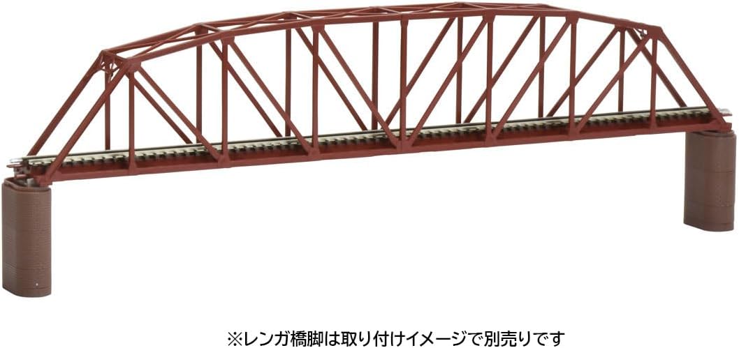 TOMIX 3278 N Gauge Single Track Curved Truss Bridge S420 F Red