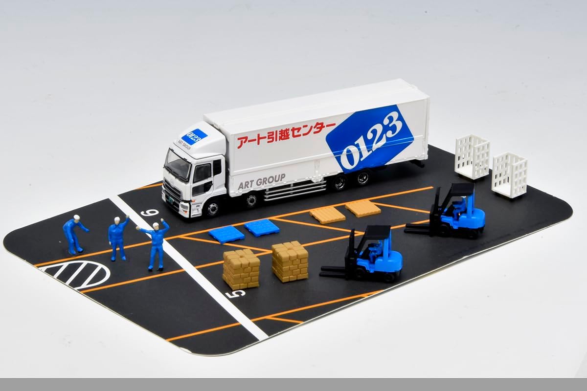 TOMYTEC The Truck Collection Torakore Logistics Site Wing Van Set C Art Moving Center Diorama Supplies