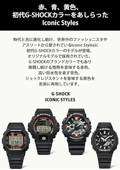 [カシオ] 腕時計 ジーショック Iconic Styles DW-5600RL-1 メンズ ブラック 初代G-SHOCKカラー [並行輸入品]
