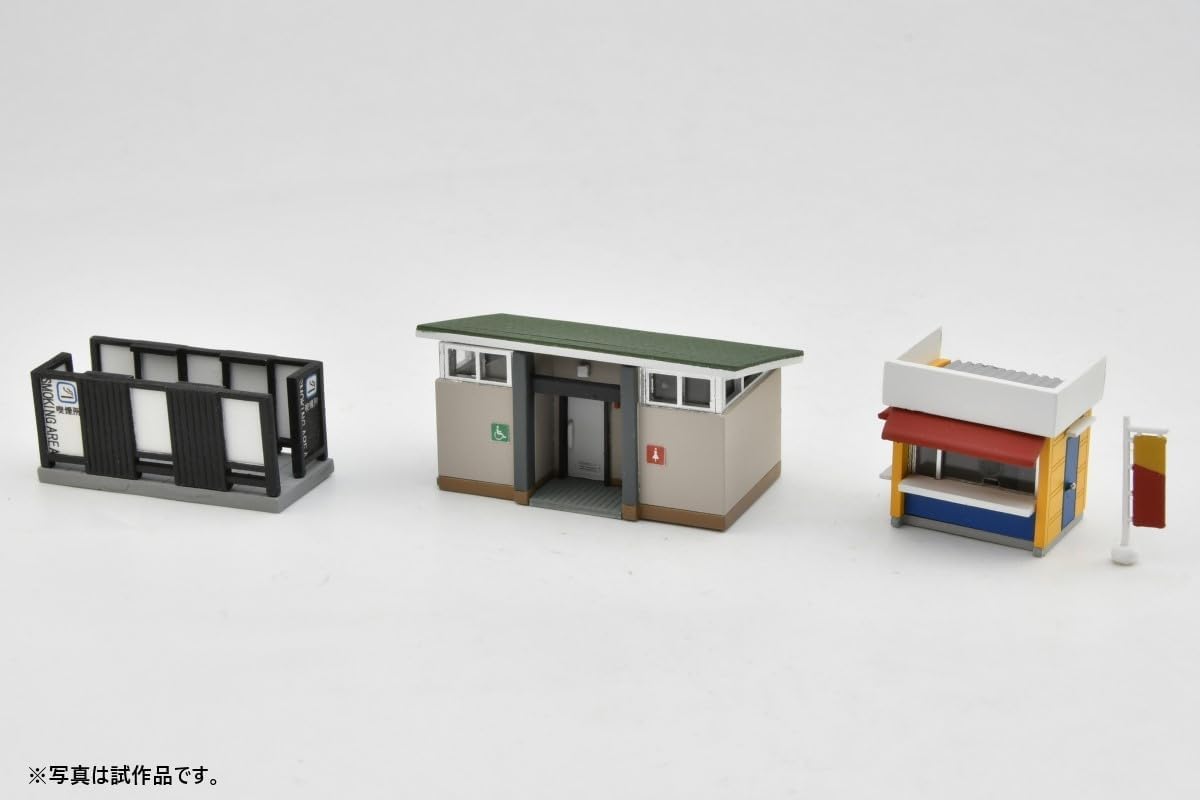 Accesorios de escena TOMYTEC, set de escena de estación 142, A, suministros para dioramas - BanzaiHobby