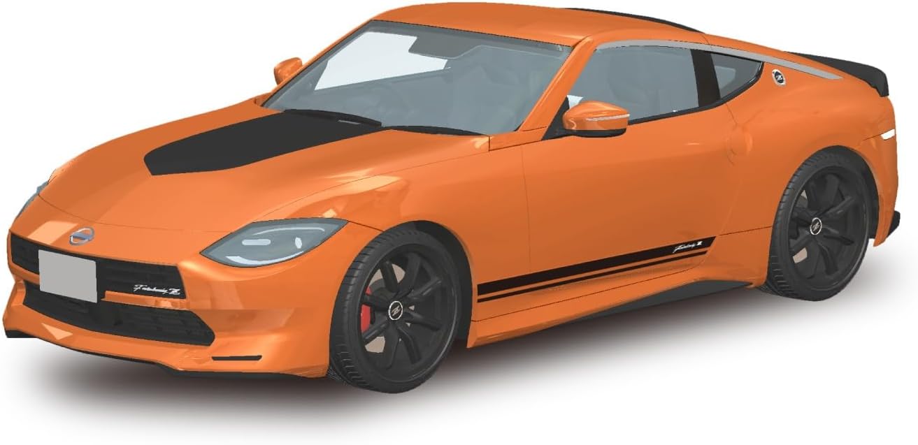 Aoshima 1/24 Rakupla Snap Car No. 07-OR RZ34 Fairlady Z Customized Edition 2024 432 Orange - BanzaiHobby
