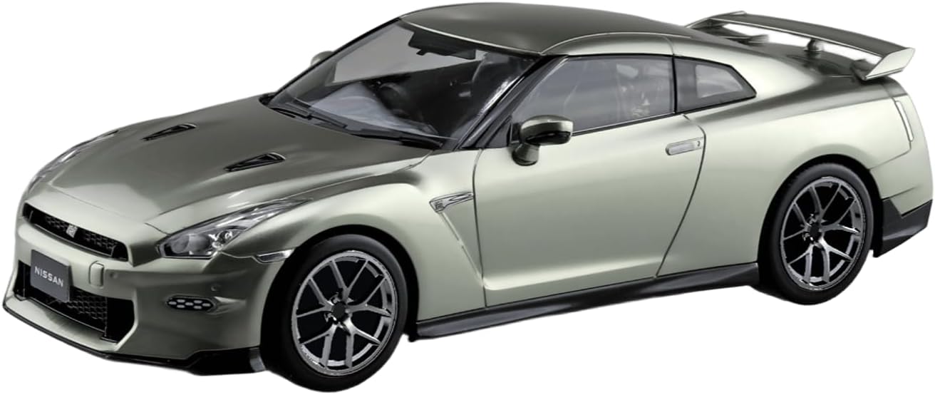 Aoshima 1/32 RakuPla Snap Kit No.03CU-MJ Nissan R35 Nissan GT-R 2024 Custom Wheel (Millennium Jade) - BanzaiHobby