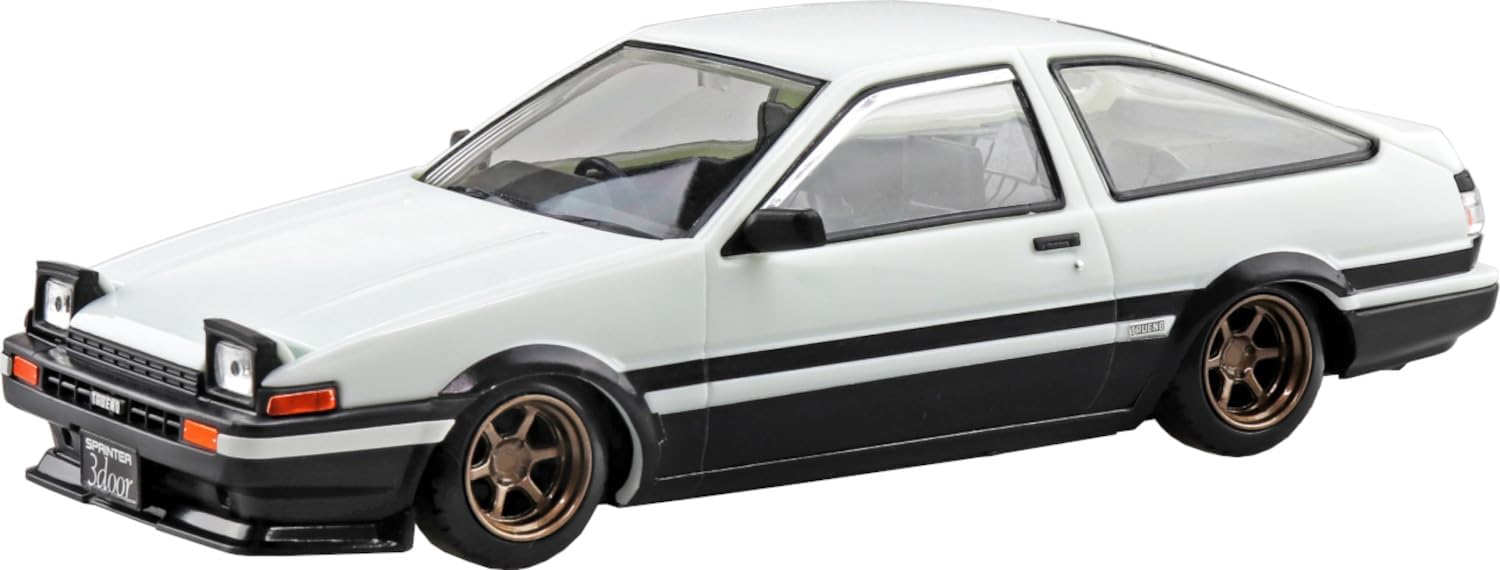 Aoshima 1/32 Easy Plastic Snap Kit No.11CU-WB Toyota Sprinter Trueno Custom (High Tech Two-tone) - BanzaiHobby