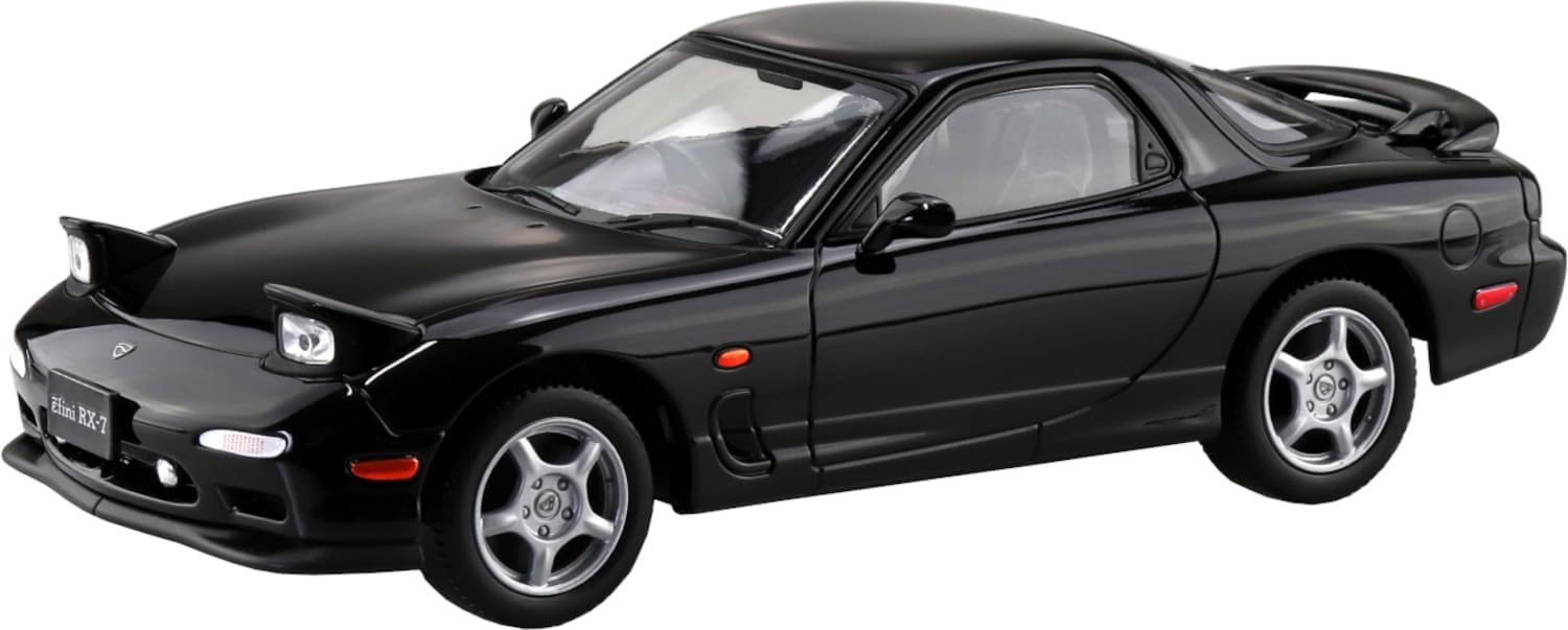 Aoshima 065525 1/32 Bunka Kyozai Raku Plastic Snap Kit No.04-BB Amfini FD3S RX-7 Brilliant Black - BanzaiHobby