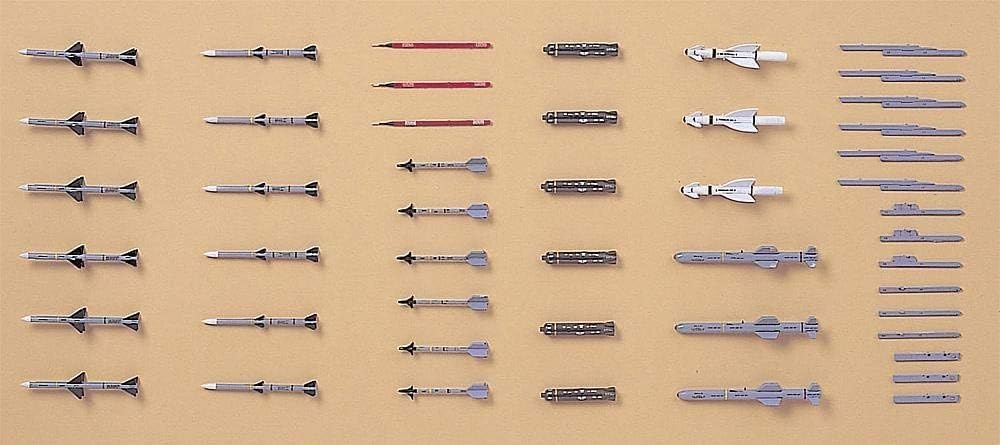 Hasegawa X72-09 1/72 Aircraft Weapon V US US Missiles and Launcher Set