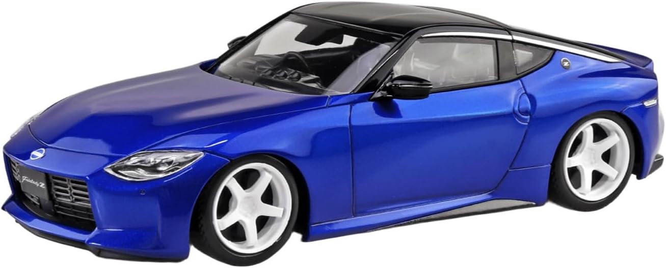 Aoshima 1/32 RakuPla Snap Kit No.17CU-SB RZ34 Fairlady Z Custom Wheels (Seiran Blue) - BanzaiHobby