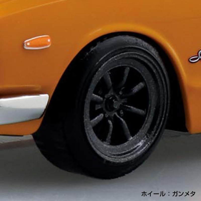 Aoshima 1/32 RakuPla Snap Kit No.16CU-BN Nissan C10 Skyline 2000GT-R Custom Wheel (Brown)