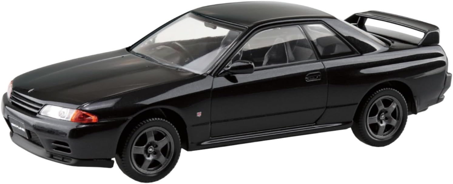 Aoshima 1/32 RakuPla Snap Kit No.14-BP Nissan R32 Skyline GT-R Black Pearl Metallic - BanzaiHobby