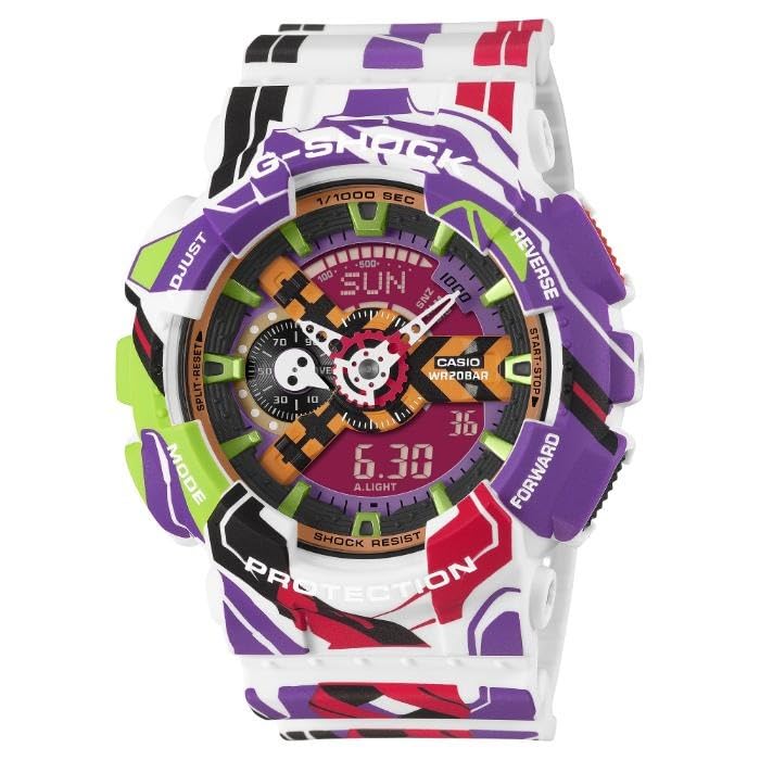 G-SHOCK Gショック 新世紀エヴァンゲリオン EVANGELION コラボ 限定 カシオ 腕時計 初号機 紫 マルチ GA-110EVA30-7A メンズ 海外モデル [並行輸入品] - BanzaiHobby