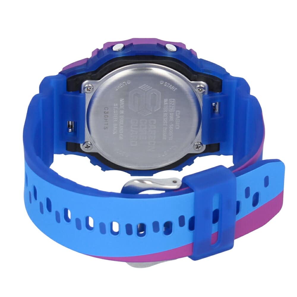 CASIO カシオ G-SHOCK 5600 腕時計 時計 メンズ 付け替え ベゼル バンド 替えベルト ブルー パープル ホワイト スケルトン DWE-5600PR-2 [並行輸入品]