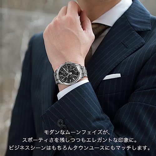 [Citizen] 腕時計 アテッサ ムーンフェイズ 電波ソーラー 防水 BY1001-66E メンズ シルバー - BanzaiHobby