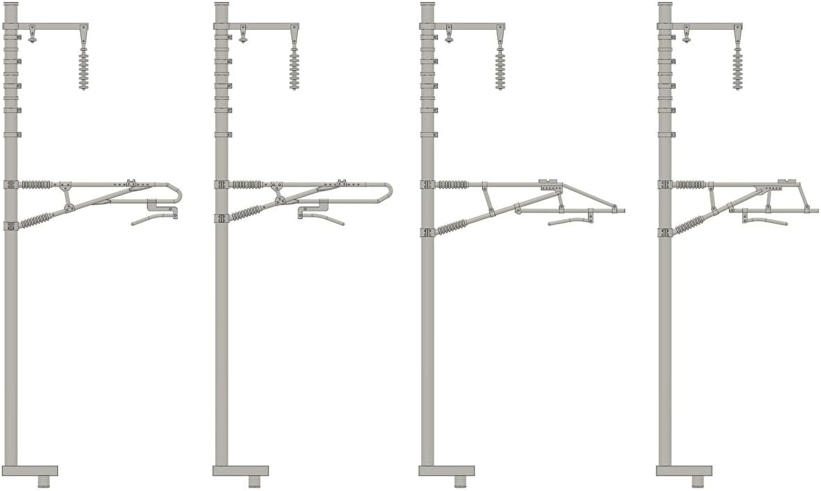 TOMIX 3280 N-Gauge Single Line Overhead Posts, Shinkansen Type, Set of 24, Diorama Supplies